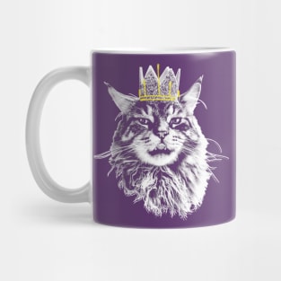 Long Live the King Grafitti Cat Face Mug
